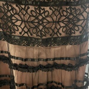 Elegant Black Lace Overlay Dress